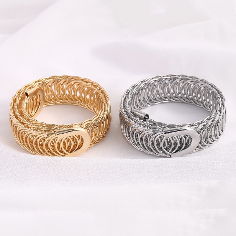 Метална завесна закопчалка с пружинен пръстен, без пробиване, декоративна