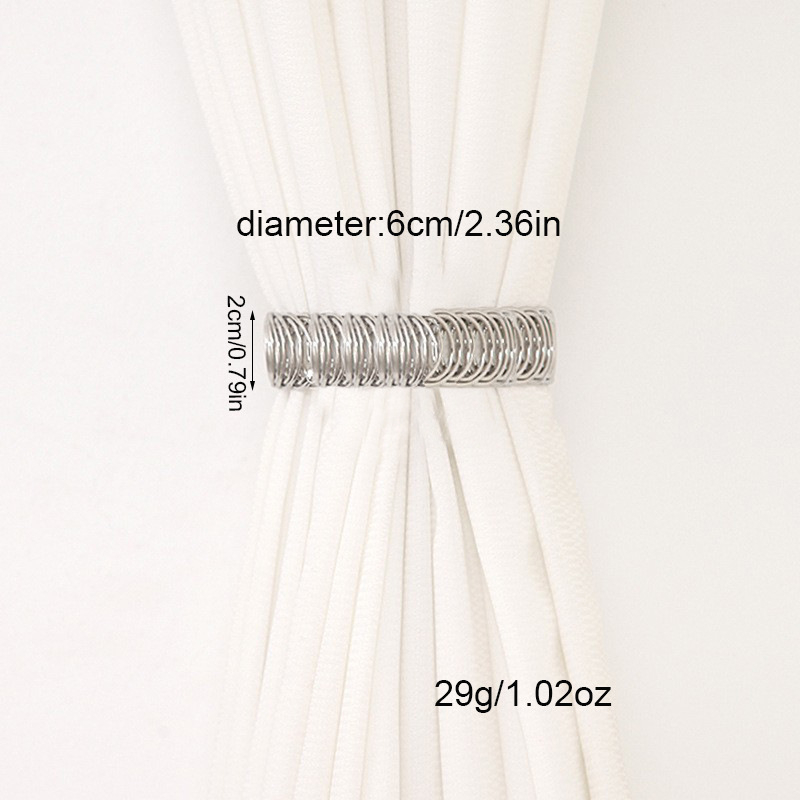 Метална завесна закопчалка с пружинен пръстен, без пробиване, декоративна