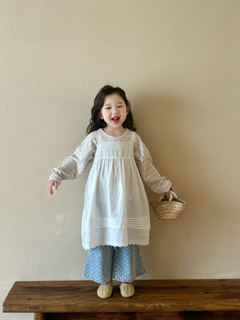 Dječja haljina u korejskom stilu od pamuka, s floralnim uzorkom, 80% pamuka, silueta princeze