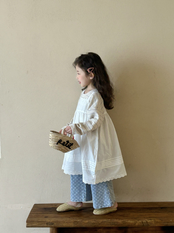 Dječja haljina u korejskom stilu od pamuka, s floralnim uzorkom, 80% pamuka, silueta princeze