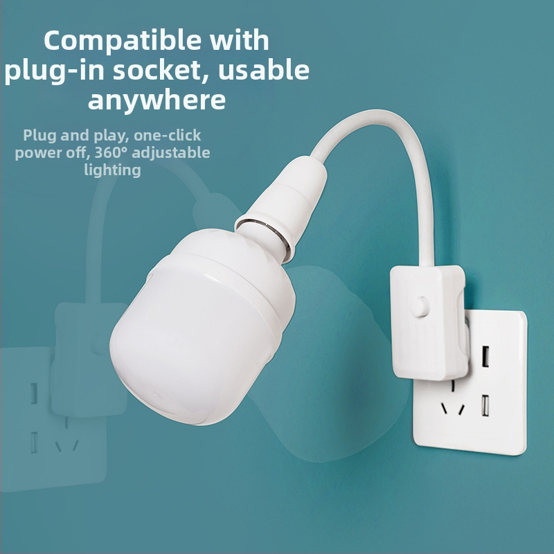 Lampa LED cu control vocal offline, bază E27, 220V, fascicul 360°, reglabilă