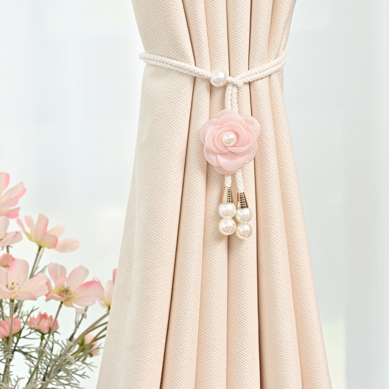 No. 2 Camellia függönykötő, poliészter szál, modern minimalista dizájn, univerzális illeszkedés, testreszabás nélkül