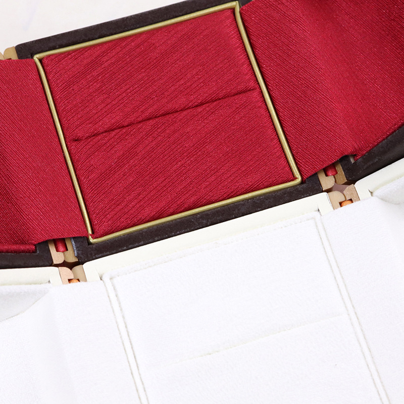 Ķīniešu stilā rotaslietu displeja kastīte ar dubultu displeju, plastmasas kastīte + PU āda, rotaslietu iepakojums