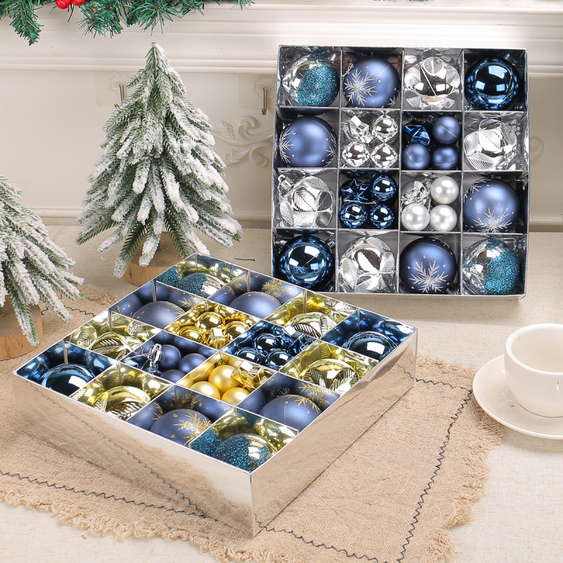 Пластмасова коледна топка със електроплакиран финиш, специална форма, закачалка за коледно дърво, модерен минималистичен стил, полу-механичен и полу-ръчен процес