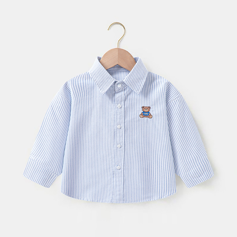 Dječja košulja s dugim rukavima, klasičan ovratnik, casual stil, 100% pamuk, proljeće-jesensko