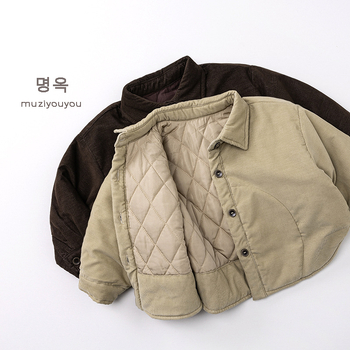 Dječja matlasana košulja, korejski stil, V-izrez, pamuk 80%, duge rukave