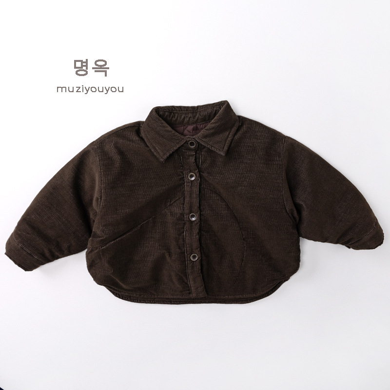 Dječja matlasana košulja, korejski stil, V-izrez, pamuk 80%, duge rukave