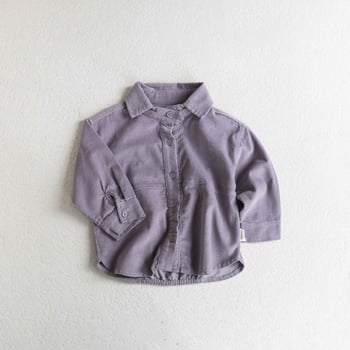Dječja corduroy jakna, korejski stil, rever ovratnik, 95% pamuk, dugi rukavi