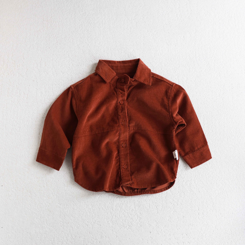 Dječja corduroy jakna, korejski stil, rever ovratnik, 95% pamuk, dugi rukavi