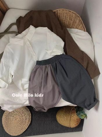 Unisex dječja košulja s dugim rukavima, rever ovratnik, mekano obrađeni pamuk, 100% pamuk