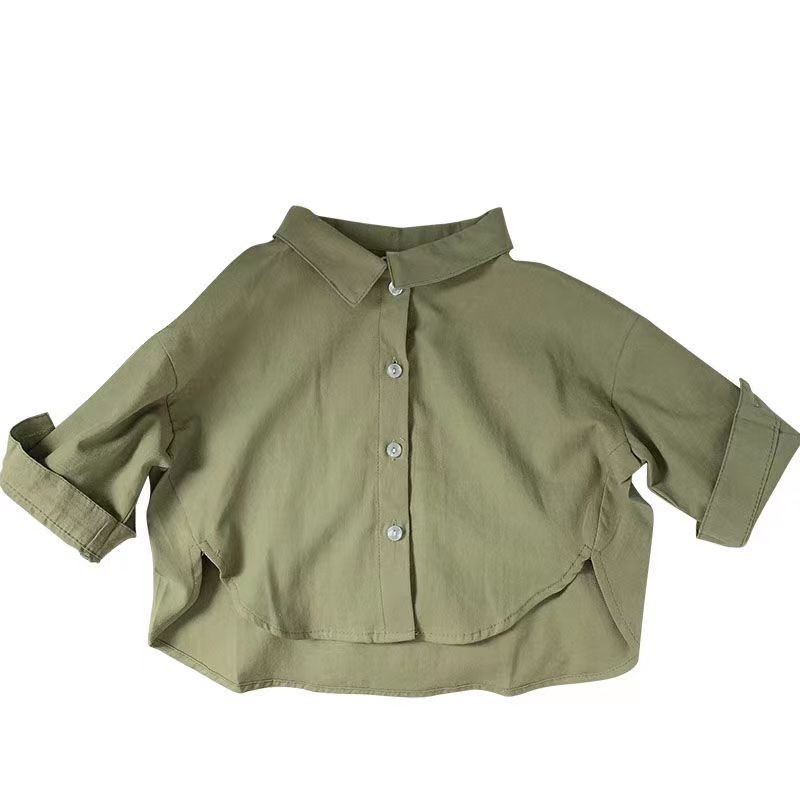 Unisex dječja košulja s dugim rukavima, rever ovratnik, mekano obrađeni pamuk, 100% pamuk