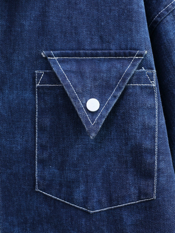 Košulica za dječake s dugim rukavima, casual stil, 100% pamuk, denim-sličan materijal