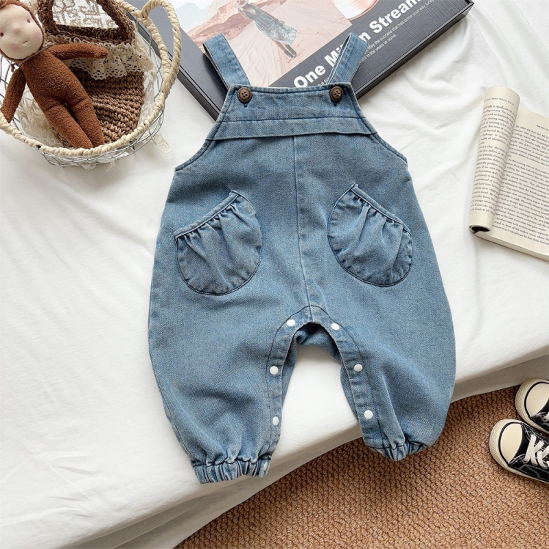 Dječji dvodijelni set od pamuka, denim stil, dugi rukav, jesen