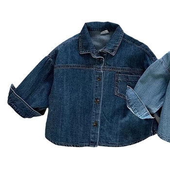 Gyermekeknek szóló zakó reveres galléval, hosszú ujjú, egysoros záródás, külső anyag 95% pamut, bélés 95% pamut