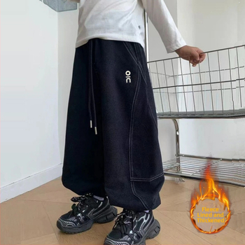 Vaikų medvilniniai džinsai su vidutine talja, ilgos kelnės, elastinė juosta, 3–8 m. (100–140 cm), 52% medvilnė