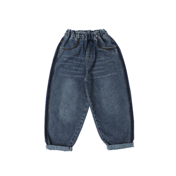 Dječje traperice za dječake, fleece‑lined, casual stil, pamuk 73%, srednja struka s elastnim pojasom, za uzrast 3–8 godina, proljeće–jesen–zima