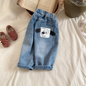 Vaikų džinsai - Korėjos stilius, ilgos kelnės, vidutinė juosta, elastinis užsegimas, unisex