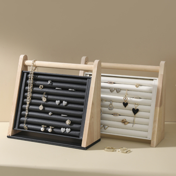 Koka trīsdimensiju gredzenu displejs – vienlīmenis, augstas klases rotaslietu izstāde, izcelsme: Jinhua, 2023. gada pavasaris