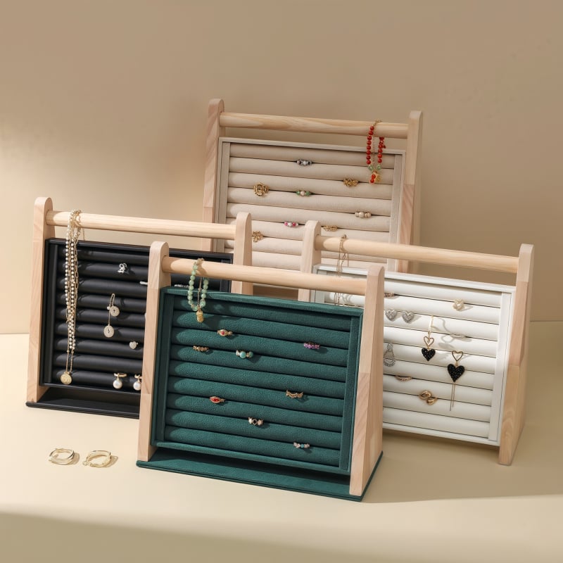 Koka trīsdimensiju gredzenu displejs – vienlīmenis, augstas klases rotaslietu izstāde, izcelsme: Jinhua, 2023. gada pavasaris