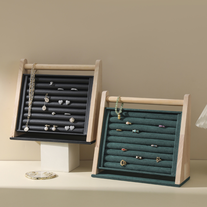 Koka trīsdimensiju gredzenu displejs – vienlīmenis, augstas klases rotaslietu izstāde, izcelsme: Jinhua, 2023. gada pavasaris