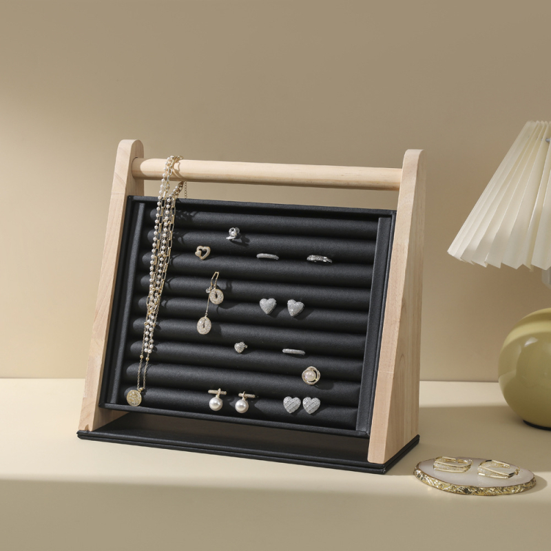 Koka trīsdimensiju gredzenu displejs – vienlīmenis, augstas klases rotaslietu izstāde, izcelsme: Jinhua, 2023. gada pavasaris