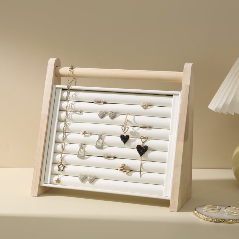 Koka trīsdimensiju gredzenu displejs – vienlīmenis, augstas klases rotaslietu izstāde, izcelsme: Jinhua, 2023. gada pavasaris