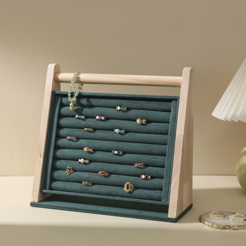 Koka trīsdimensiju gredzenu displejs – vienlīmenis, augstas klases rotaslietu izstāde, izcelsme: Jinhua, 2023. gada pavasaris