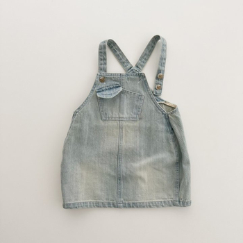 Korejiško stiliaus mergaičių tiesios suknelės, 95% medvilnė, ruduo 2023, amžius 3–8 metai