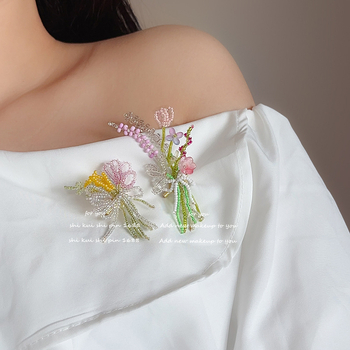 Metalna broš od metala, geometrijski oblik, ljepilo-obrada, funkcija stezanja struka, pastoralni stil, svježe i slatko