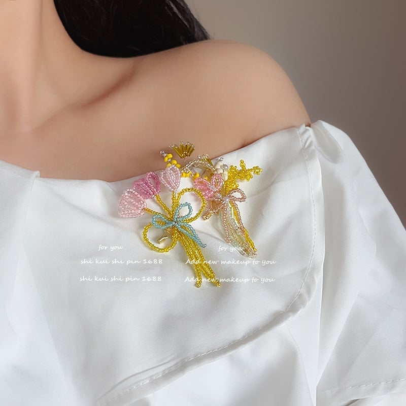 Metalna broš od metala, geometrijski oblik, ljepilo-obrada, funkcija stezanja struka, pastoralni stil, svježe i slatko