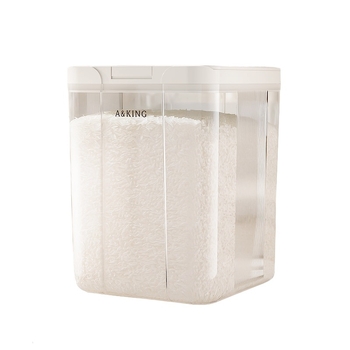 Ryžių laikymo dėžė – uždara, atspari drėgmei ir kenkėjams; ABS+PET; talpa 10 L; prekinis ženklas A&KING