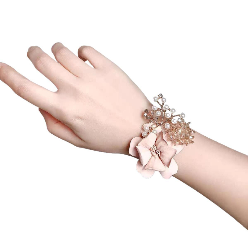 Apyrankė su gėlėmis riešui - Korėjos stiliaus (Dovana bendraklasiams, Kalėdos, persikėlimas)