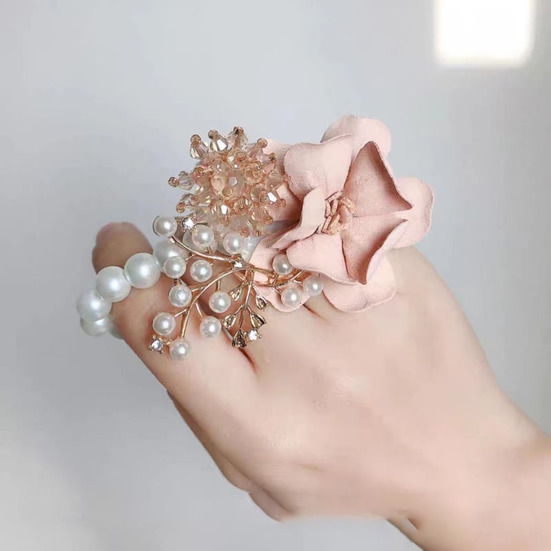 Apyrankė su gėlėmis riešui - Korėjos stiliaus (Dovana bendraklasiams, Kalėdos, persikėlimas)