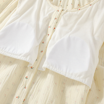 Puuvillane krepp-pižama komplekt ümmarguse kaelusega, pikad varrukad, pikad püksid, kodusesse kandmisse, 100% puuvill, kerge kangas 121–140 g/m²