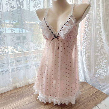 Sieviešu tīklu naktsveļas komplekts — ultra plāns audums, V-veida kakla izgriezums, bez piedurknēm, Sling/Fairy stils, 80–90% poliester