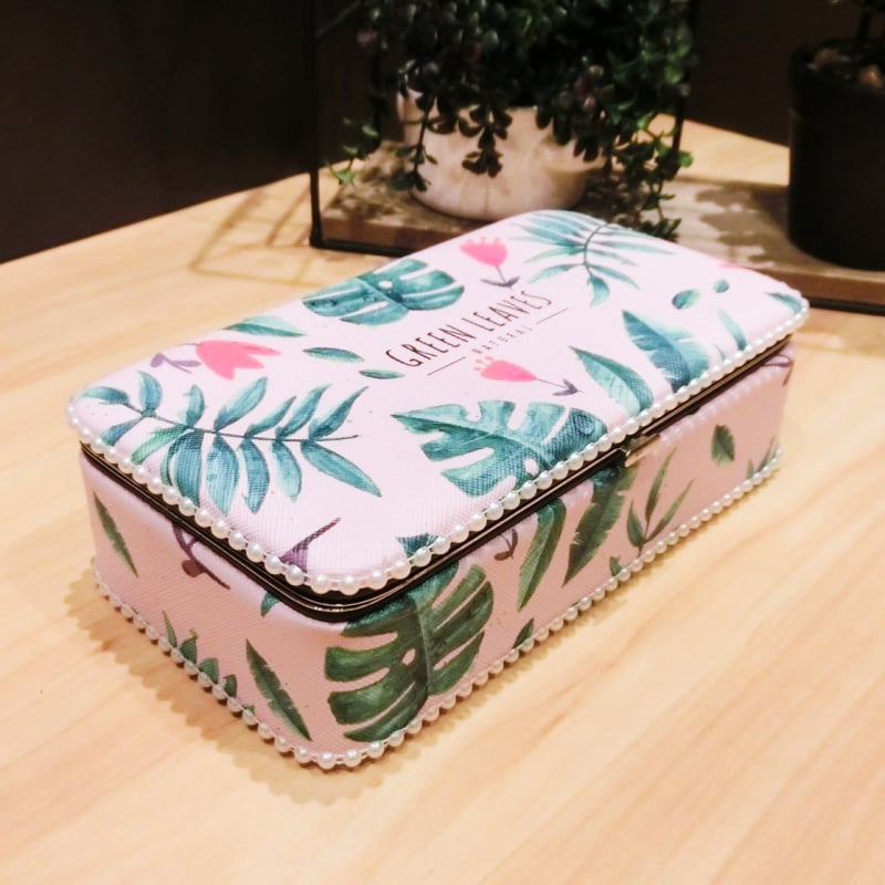 Rotaslietu kastīte - ādas, cieta, smaidiņa raksts, modelis MG-224, specifikācija 0154