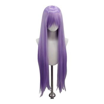 Garā taisna parūka ar bangsām, sintētiskas šķiedras, krāsošana un perm drošas, universāla pielāgojamība