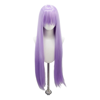 Garā taisna parūka ar bangsām, sintētiskas šķiedras, krāsošana un perm drošas, universāla pielāgojamība