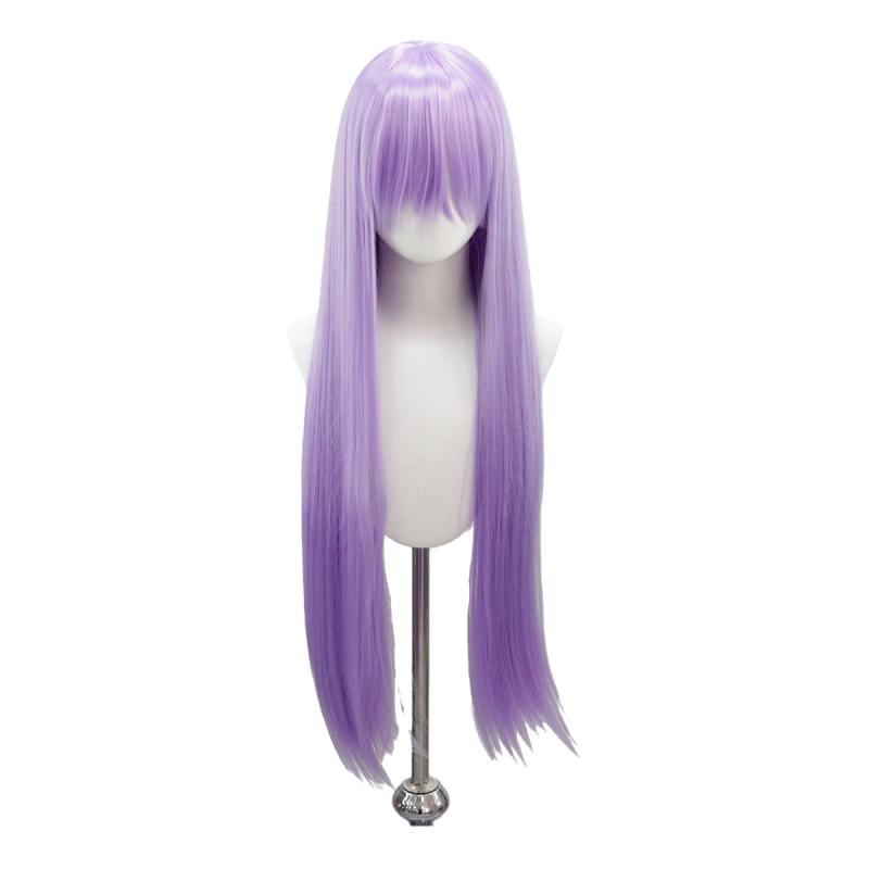 Garā taisna parūka ar bangsām, sintētiskas šķiedras, krāsošana un perm drošas, universāla pielāgojamība