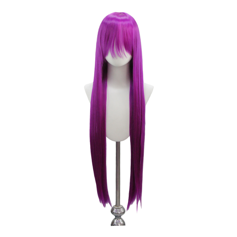 Garā taisna parūka ar bangsām, sintētiskas šķiedras, krāsošana un perm drošas, universāla pielāgojamība