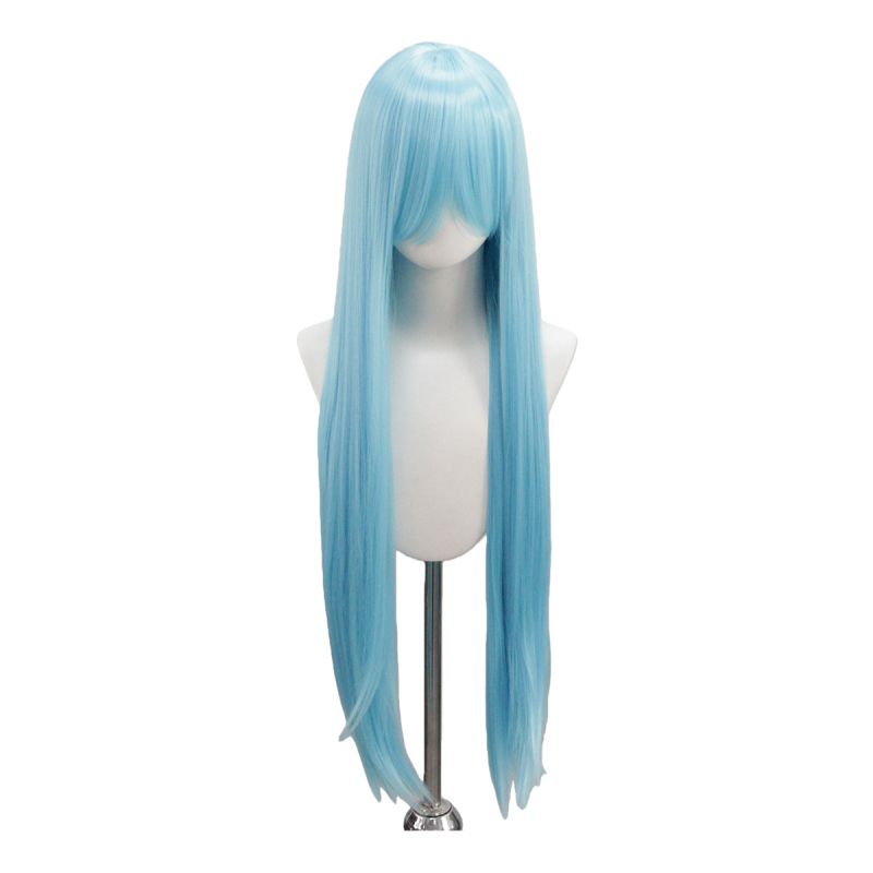 Garā taisna parūka ar bangsām, sintētiskas šķiedras, krāsošana un perm drošas, universāla pielāgojamība