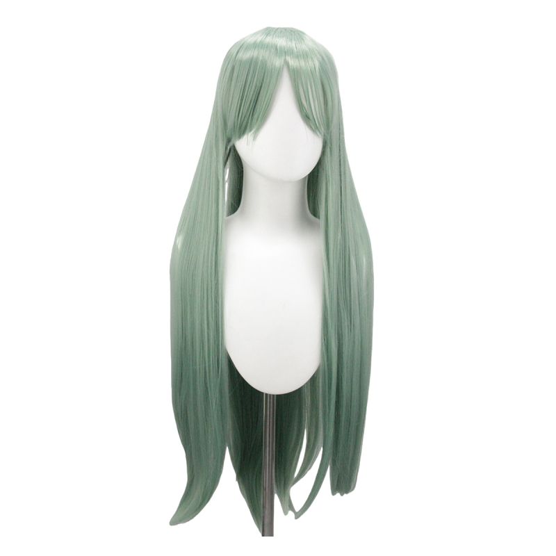 Garā taisna parūka ar bangsām, sintētiskas šķiedras, krāsošana un perm drošas, universāla pielāgojamība