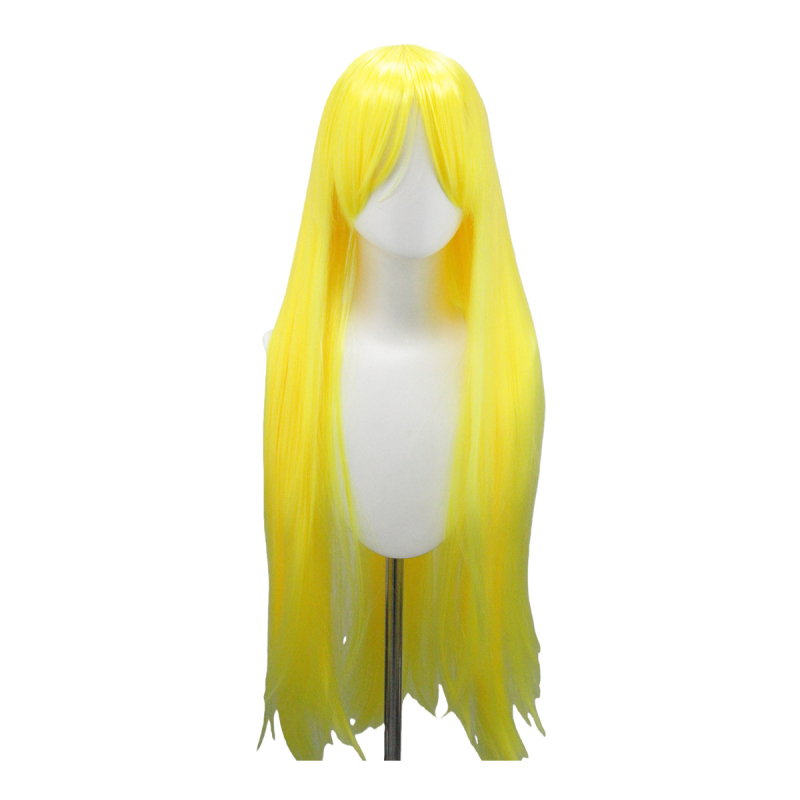 Garā taisna parūka ar bangsām, sintētiskas šķiedras, krāsošana un perm drošas, universāla pielāgojamība