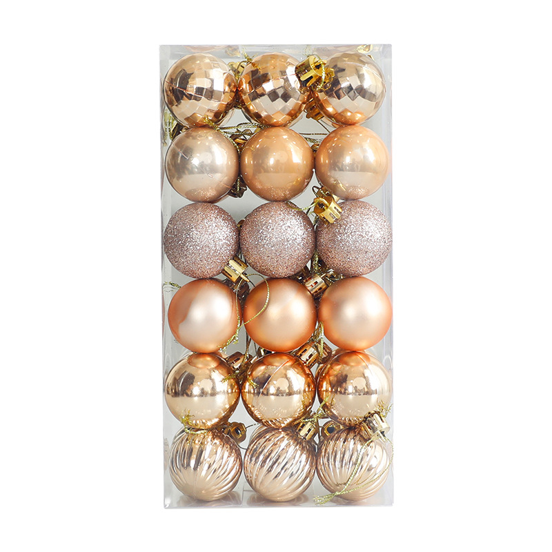 Коледни топки – пластмасов набор, 36 бр., марка Holy Distance, изработка: частично ръчна и частично механична