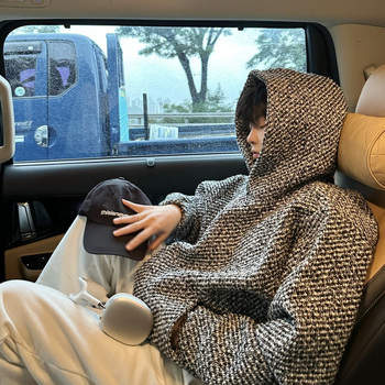 Muški hoodie pulover – udoban kroj, dugi rukavi, okrugli izrez, poliester 96%+, bočne džepove