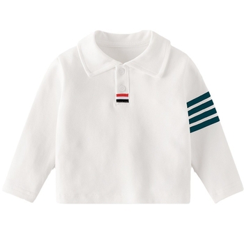 Dječje polo majice Kuwa mi u korejskom stilu, s ovratnikom tipa lapel, dugi rukav, 95% pamuk
