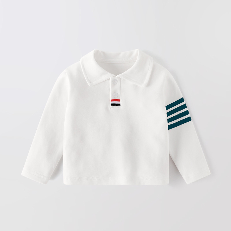 Dječje polo majice Kuwa mi u korejskom stilu, s ovratnikom tipa lapel, dugi rukav, 95% pamuk