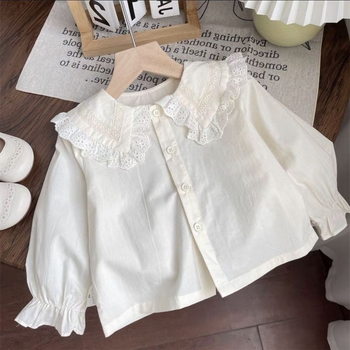 Dvo-djelni komplet za djevojčice u korejskom stilu — cvjetni uzorak, pamuk, dugi rukavi, za dob 3–8 godina