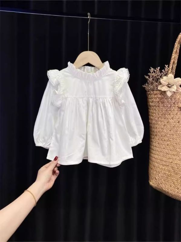 Dječji dvodijelni outfit za proljeće i jesen, korejski stil, djevojčice, dugi rukav, traperice zvonastog kroja