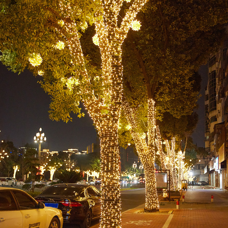 Kalėdinės LED girliandos lauko naudojimui, IP65, reguliuojamas šviesumo lygis, 220V